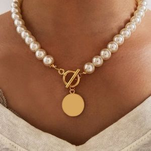 Beaded Disc Necklace Choker
